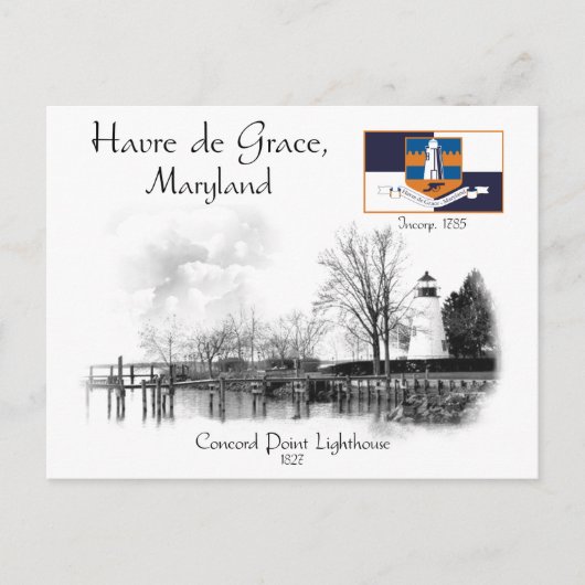Concord Point Lighthouse Havre de Grace, Maryland Briefkaart (Voorkant)