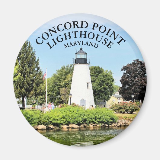 Concord Point Lighthouse, Maryland Round Magnet (Voorkant)
