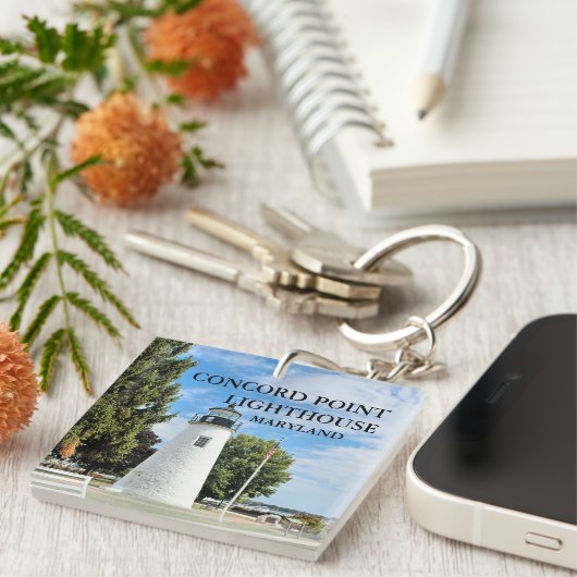 Concord Point Lighthouse, Maryland Sleutelhanger (Voorkant Rechts)