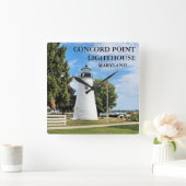 Concord Point Lighthouse, Maryland Wall Clock Vierkante Klok (Huis)