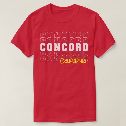 Concord stad Californië Concord CA T-shirt (Design voorkant)