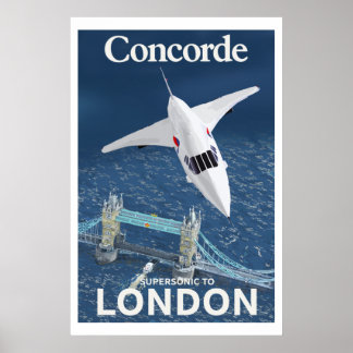 Concorde aan Londen Poster
