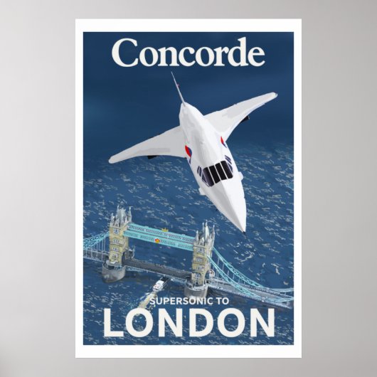 Concorde aan Londen Poster (Voorkant)