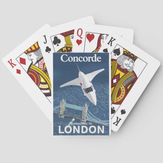 Concorde aan London Classic Plays Cards Pokerkaarten (Achterkant)
