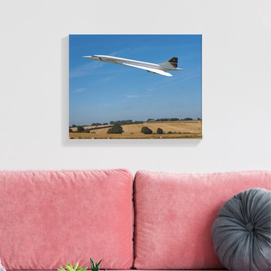 Concorde bij oogsttijd canvas afdruk (Insitu (Woonkamer))