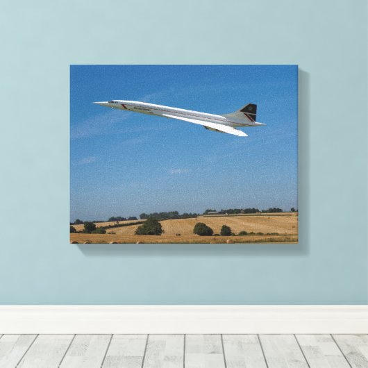 Concorde bij oogsttijd canvas afdruk (Insitu (Houten vloer))