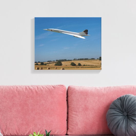 Concorde bij oogsttijd canvas afdruk (Insitu (Woonkamer))