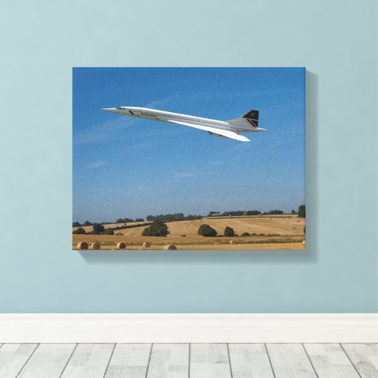 Concorde bij oogsttijd canvas afdruk (Insitu (Houten vloer))