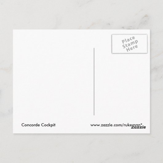 Concorde Cockpit-Briefkaart Briefkaart (Achterkant)