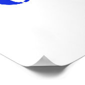 Concorde Jet met vet blauwe tekst Poster (Hoek)