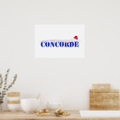 Concorde Jet met vet blauwe tekst Poster (Keuken)