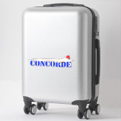 Concorde Jet met vetgedrukte blauwe tekst Sticker (Koffer)