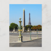 Concorde Luxor Obelisk en Eiffel Tower - Parijs Briefkaart (Voorkant)
