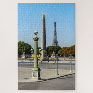 Concorde Luxor Obelisk en Eiffel Tower - Parijs Legpuzzel