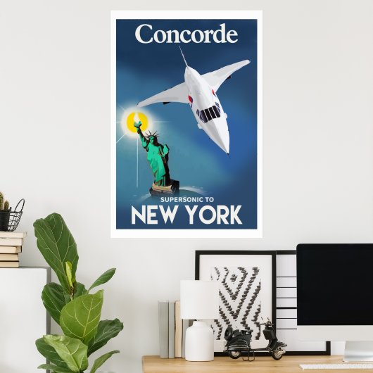 Concorde naar New York Poster (Thuiskantoor)