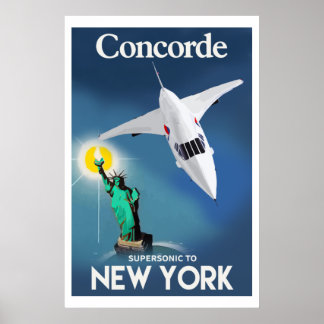 Concorde naar New York Poster