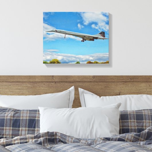 Concorde on Finals Canvas Afdruk (Insitu (Slaapkamer))