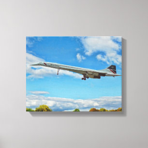 Concorde on Finals Canvas Afdruk