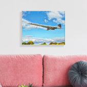 Concorde on Finals Canvas Afdruk (Insitu (Woonkamer))