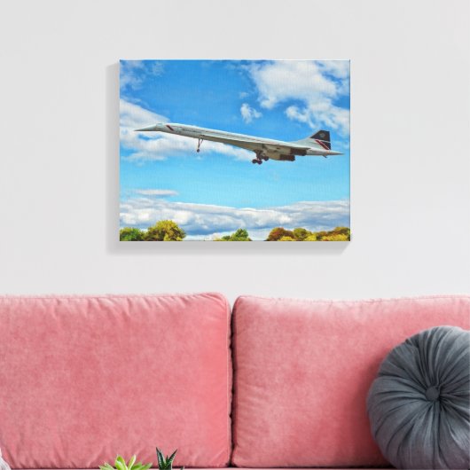 Concorde on Finals Canvas Afdruk (Insitu (Woonkamer))