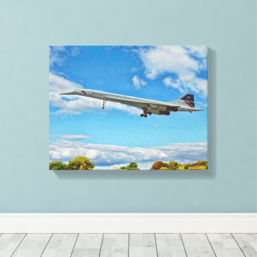 Concorde on Finals Canvas Afdruk (Insitu (Houten vloer))