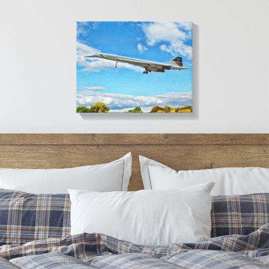 Concorde on Finals Canvas Afdruk (Insitu (Slaapkamer))
