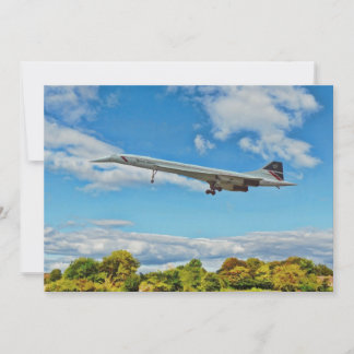 Concorde on Finals Invitation card Kaart