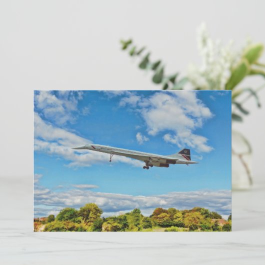 Concorde on Finals - vlakke Kaart (Staand voorkant)