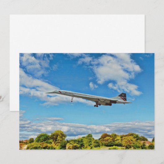 Concorde on Finals - vlakke Kaart (Voorkant / Achterkant)