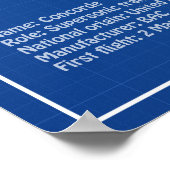 Concorde - Plannen voor vliegtuigblauwdruk AD Poster (Hoek)