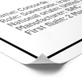 Concorde - Plannen voor vliegtuigblauwdruk BD Poster (Hoek)