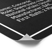 Concorde - Plannen voor vliegtuigblauwdruk PD Poster (Hoek)