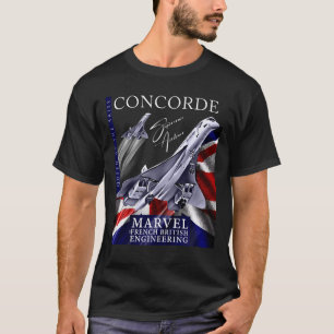 Concorde Retro Brits Vliegtuig T-shirt