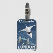 Concorde Supersonic naar Londen Bagagelabel (Voorkant (verticaal))