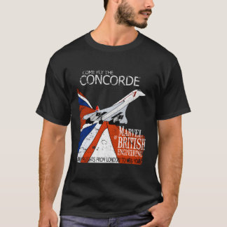 Concorde Supersonic Retro  Brits Vliegtuig T-shirt