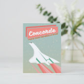 Concorde vintage reisposter briefkaart (Staand voorkant)