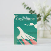 Concorde Vintage Vakantieposter Briefkaart (Staand voorkant)