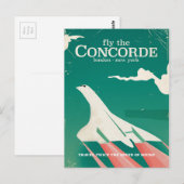 Concorde Vintage Vakantieposter Briefkaart (Voorkant / Achterkant)
