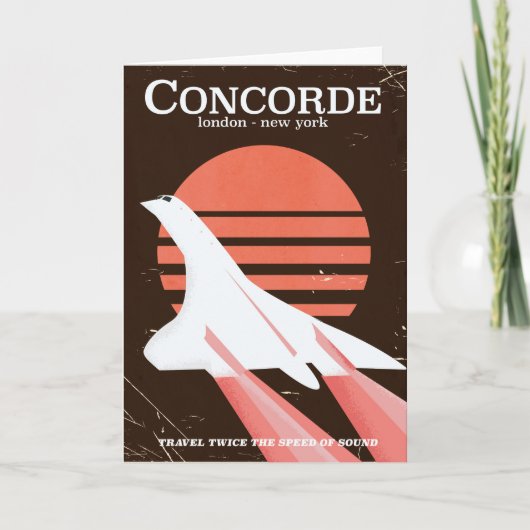 Concorde vintage vluchtreisposter kaart (Voorkant)