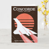 Concorde vintage vluchtreisposter kaart (Gele Bloem)