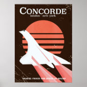 Concorde vintage vluchtreisposter poster (Voorkant)