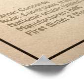 Concorde - Vliegtuig Blauwdruk Tekenplannen SD Poster (Hoek)