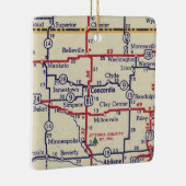 Concordia KS  kaart Keramisch Ornament (Rechts)