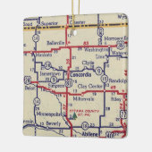 Concordia KS  kaart Keramisch Ornament (Links)