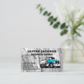 Concrete achtergrond | Blauwe bouwnijverheid Visitekaartje (Staand voorkant)