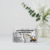 Concrete achtergrond | Bouwvoertuig Visitekaartje (Staand voorkant)