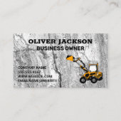 Concrete achtergrond | Bouwvoertuig Visitekaartje (Voorkant)