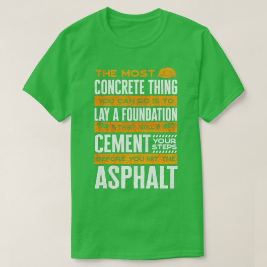 Concrete afwerking van betonmixer t-shirt (Design voorkant)