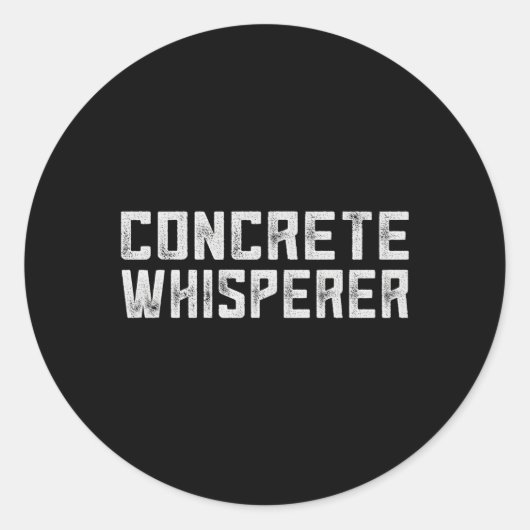 Concrete Arbeider van de Bouw Pun Ronde Sticker (Voorkant)