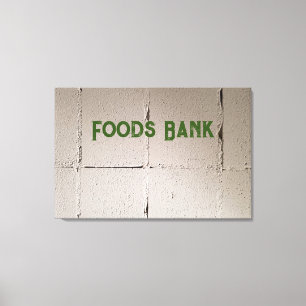 Concrete blokmuur voor je eigen graffiti canvas afdruk